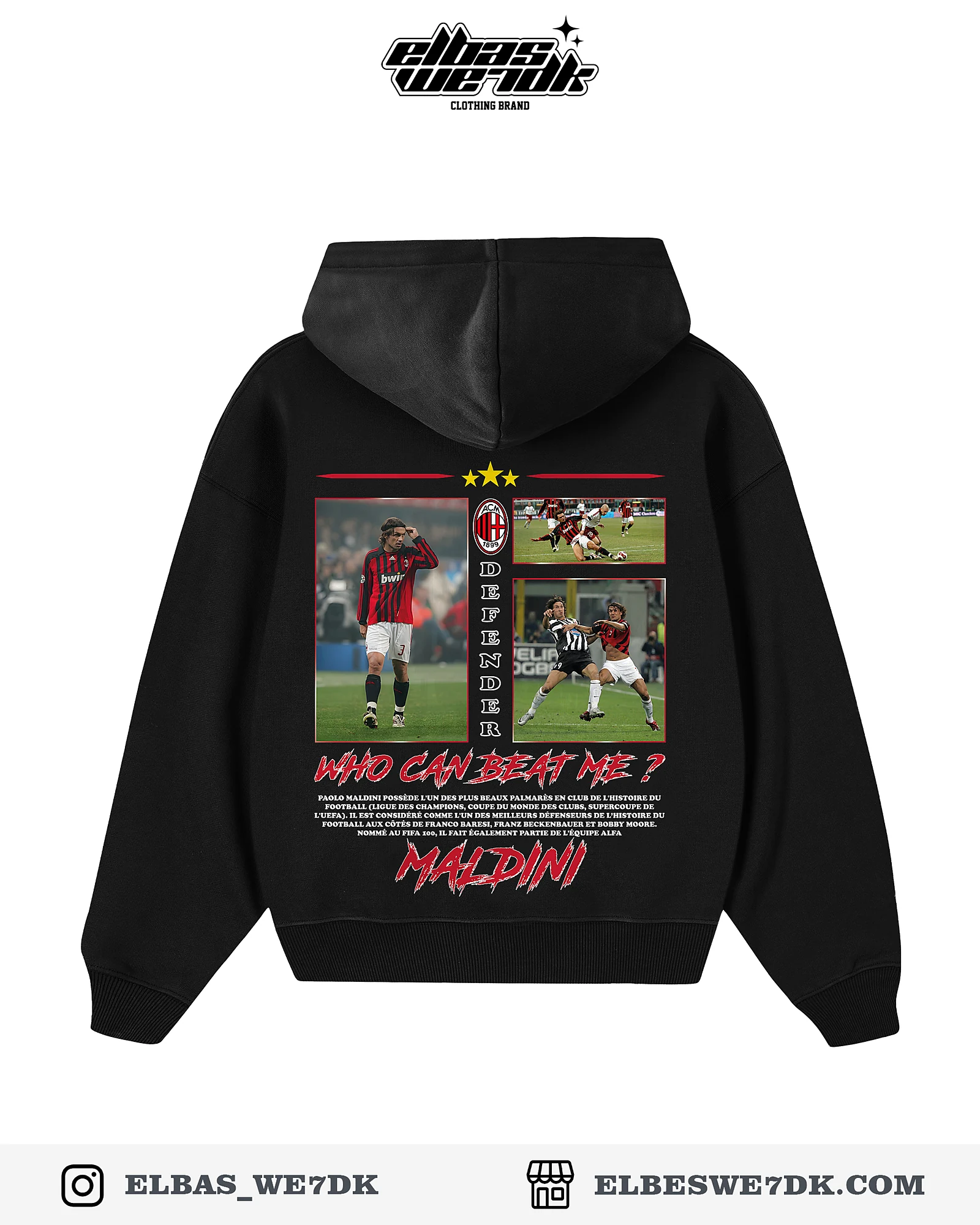 HOODIE MALDINI Black back