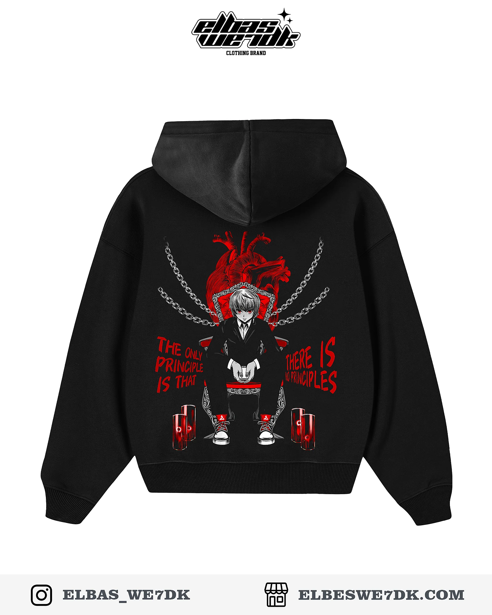 HOODIE KURAPIKA EYES Black back