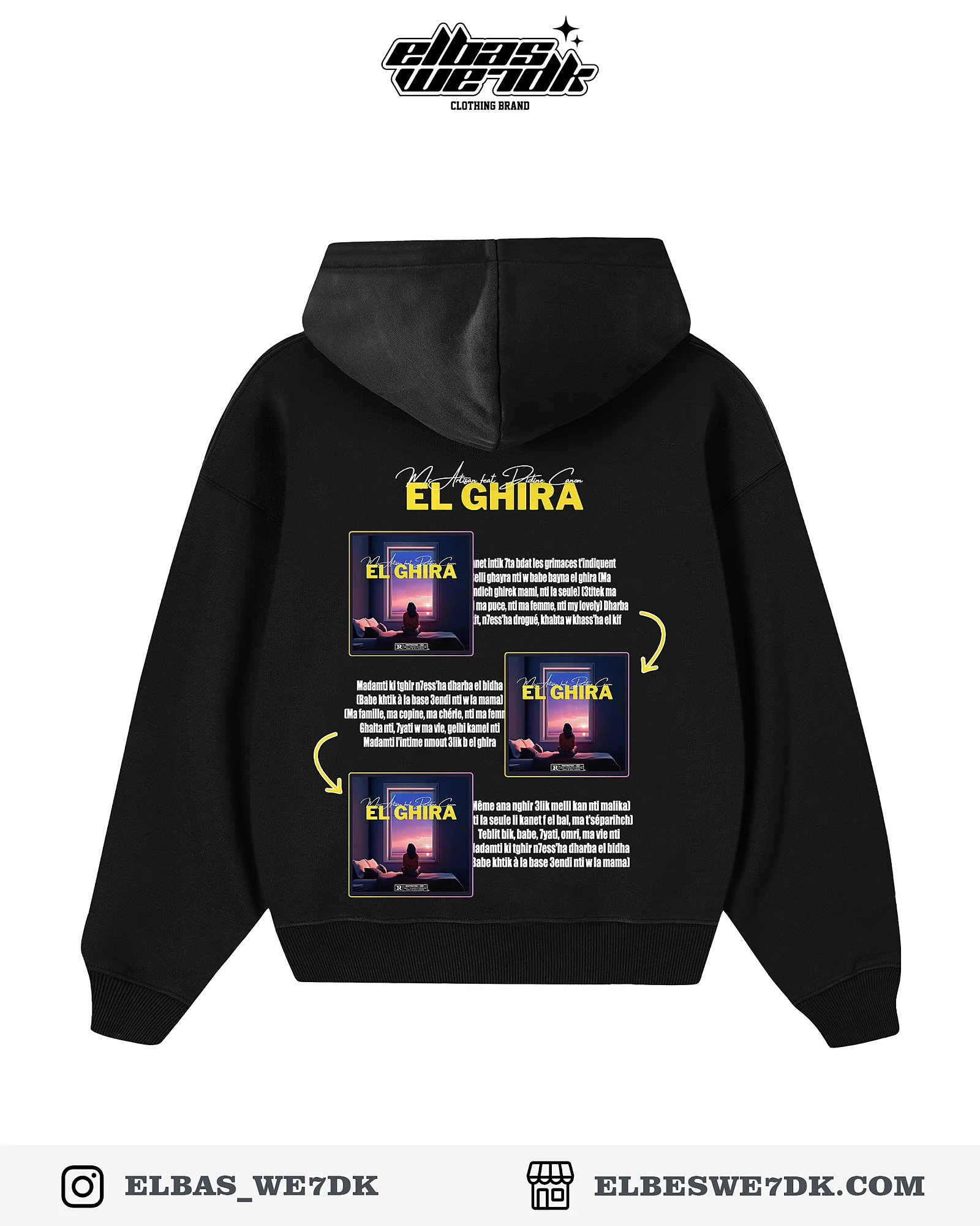 HOODIE EL GHIRA Black back
