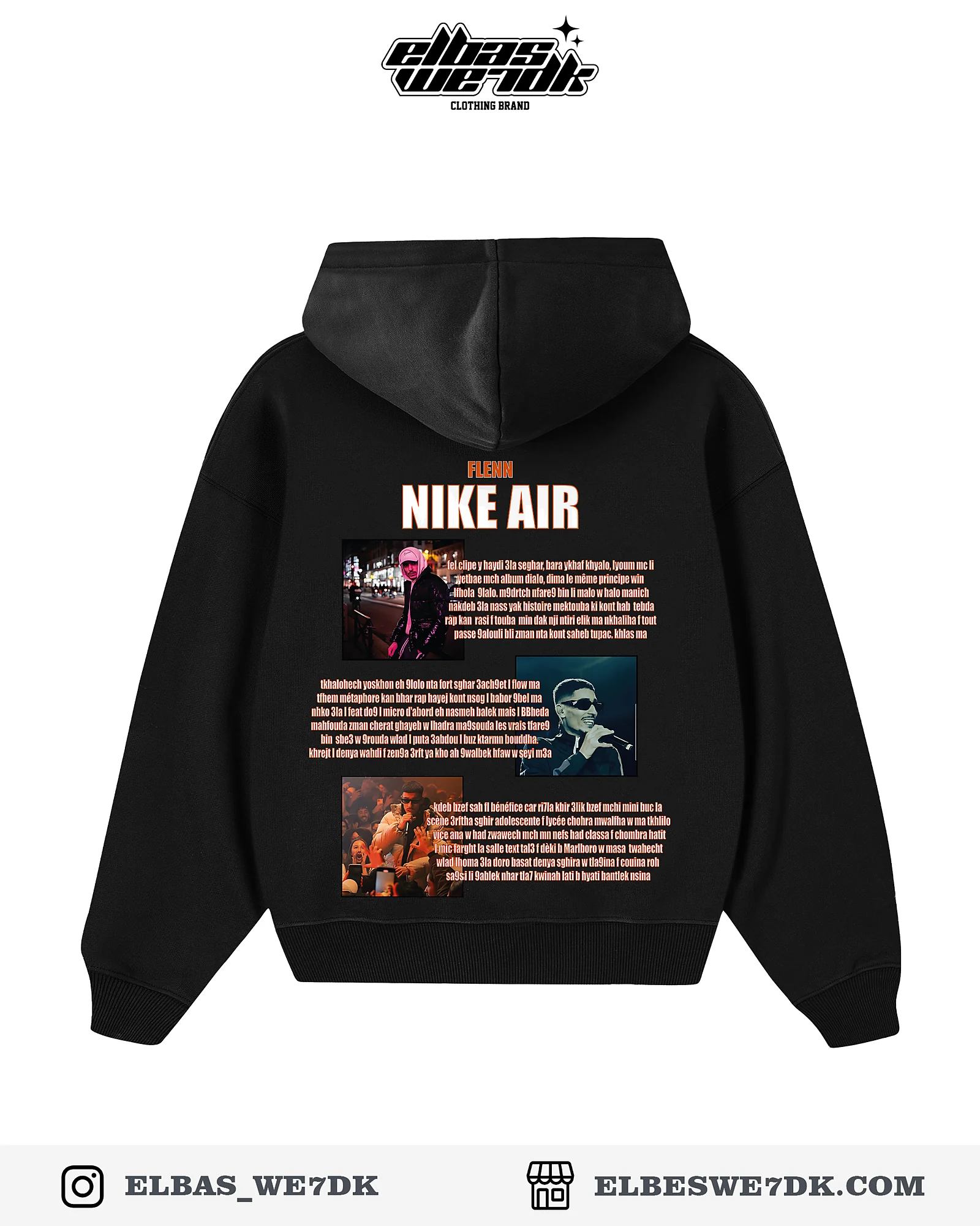 HOODIE FLEN NIKE AIR Black back
