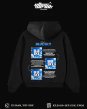 HOODIE BLUE SKY Black back