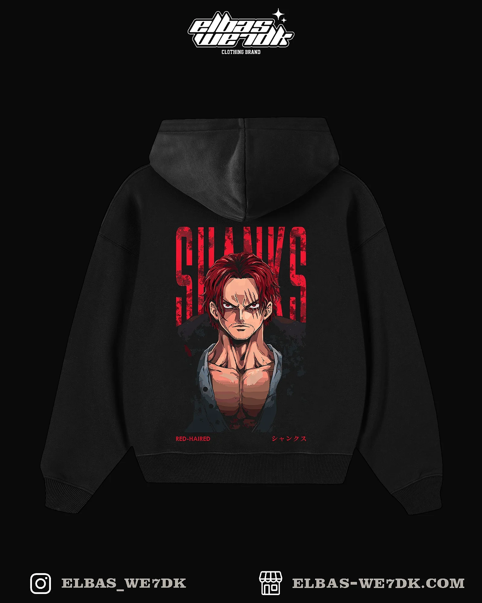 HOODIE SHANKS Black back