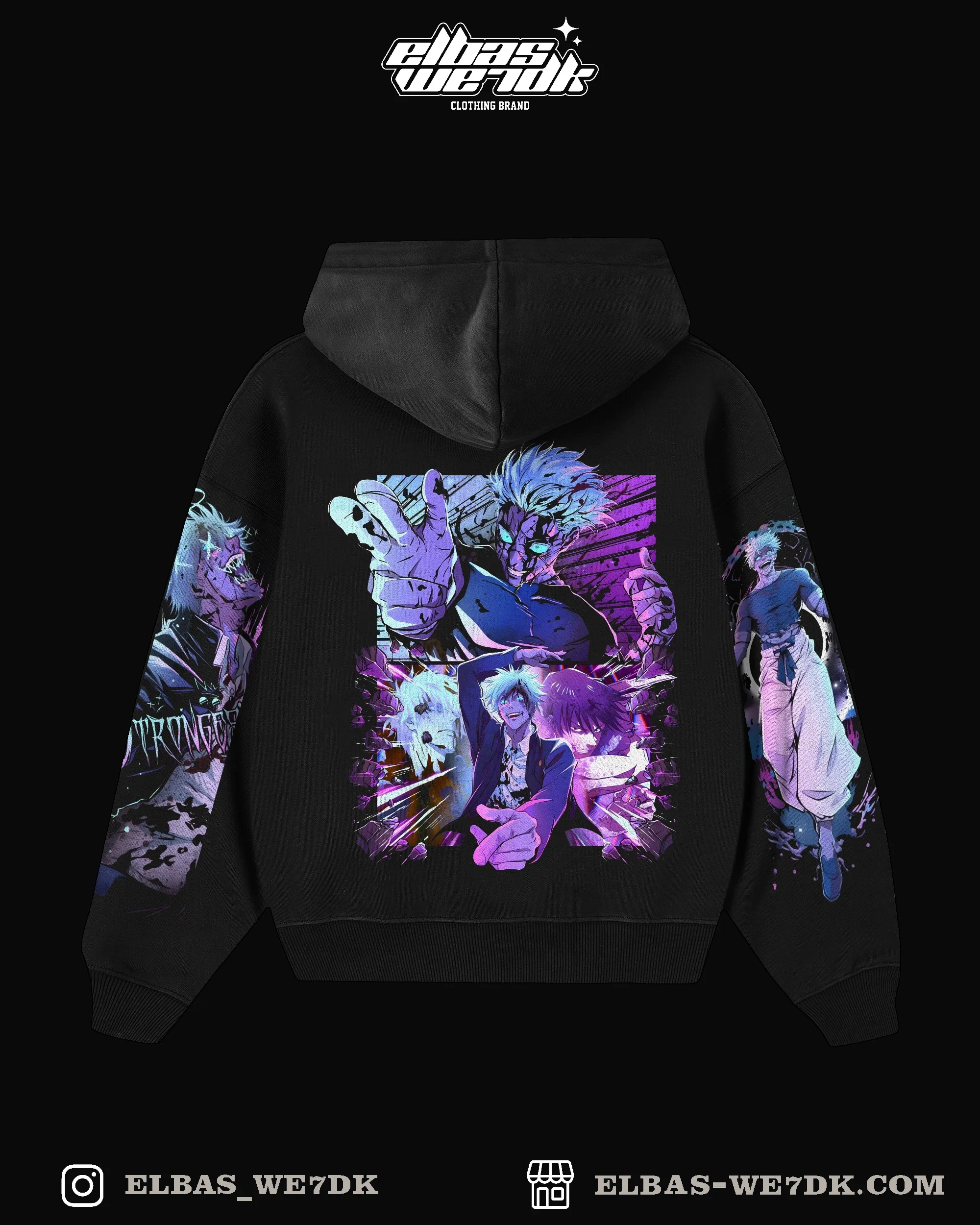HOODIE GOJO SUPER Black back