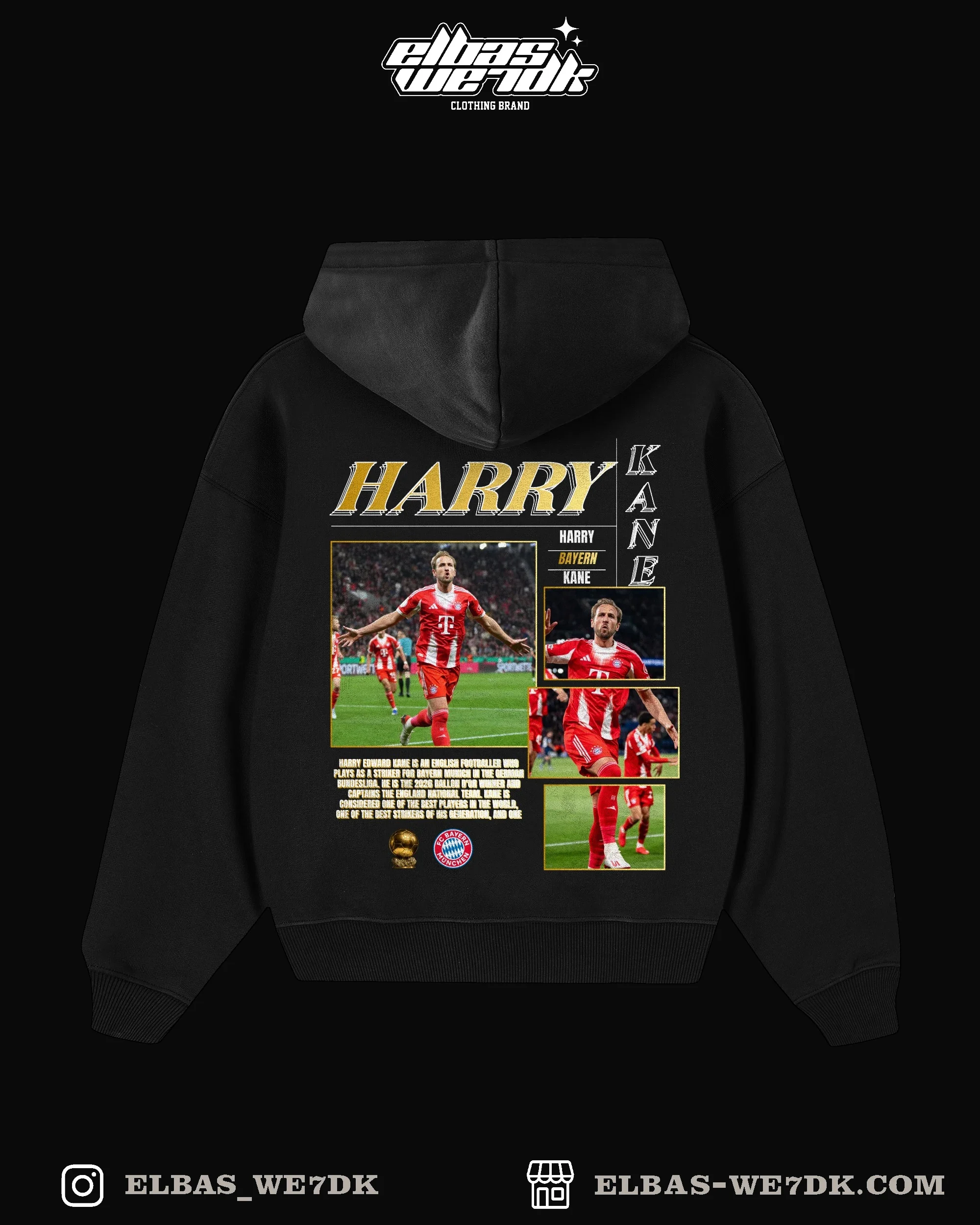 HOODIE KANE Black back