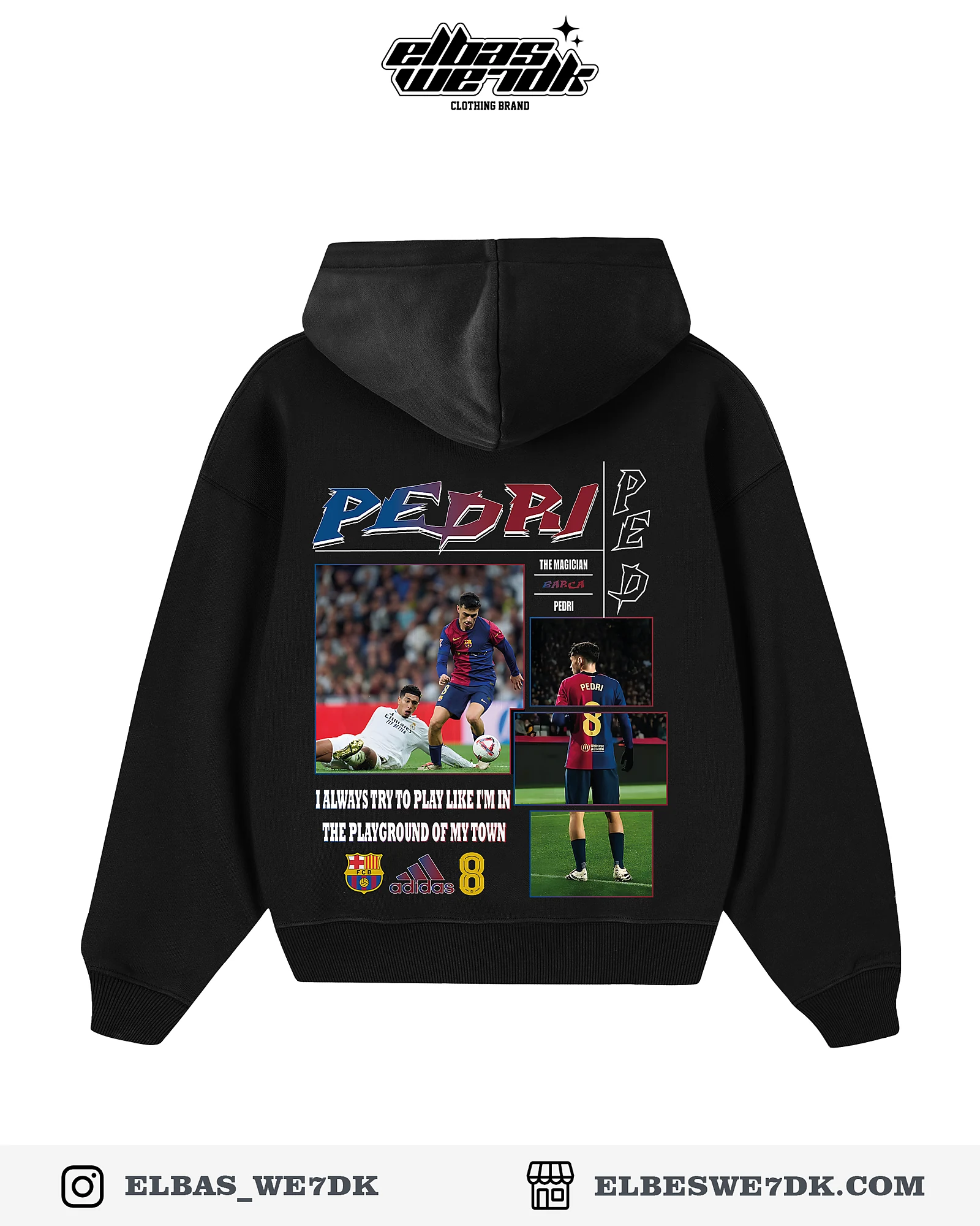 HOODIE PEDRI Black back