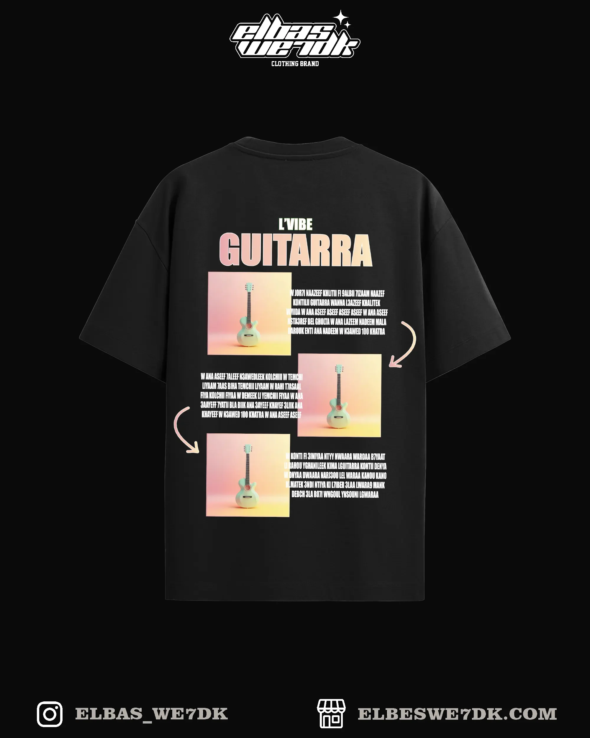 L'VIBE GUITARA oversized t-shirt by ELBAS WE7DK