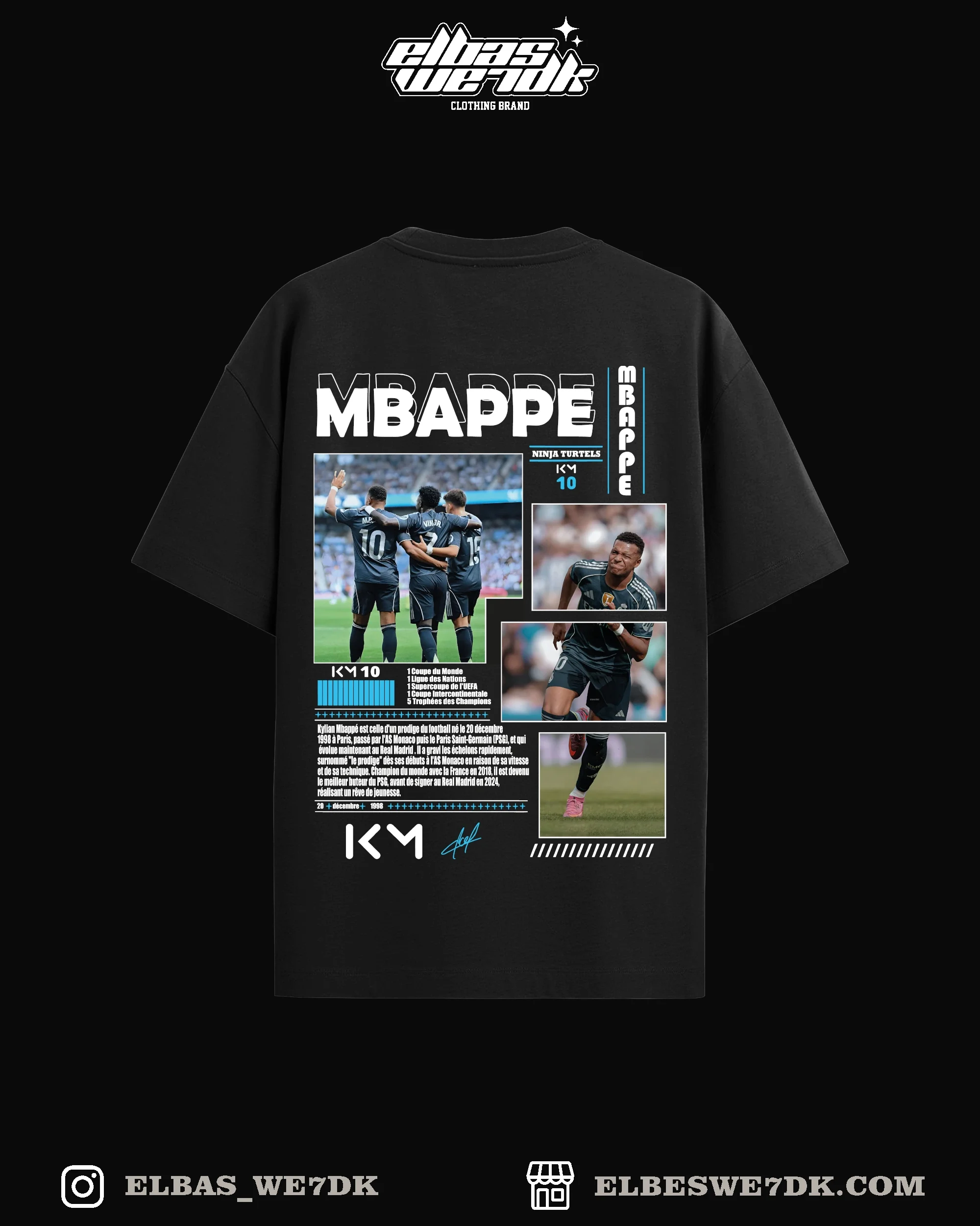 MBAPPE MADRID oversized t-shirt from ELBAS WE7DK brand