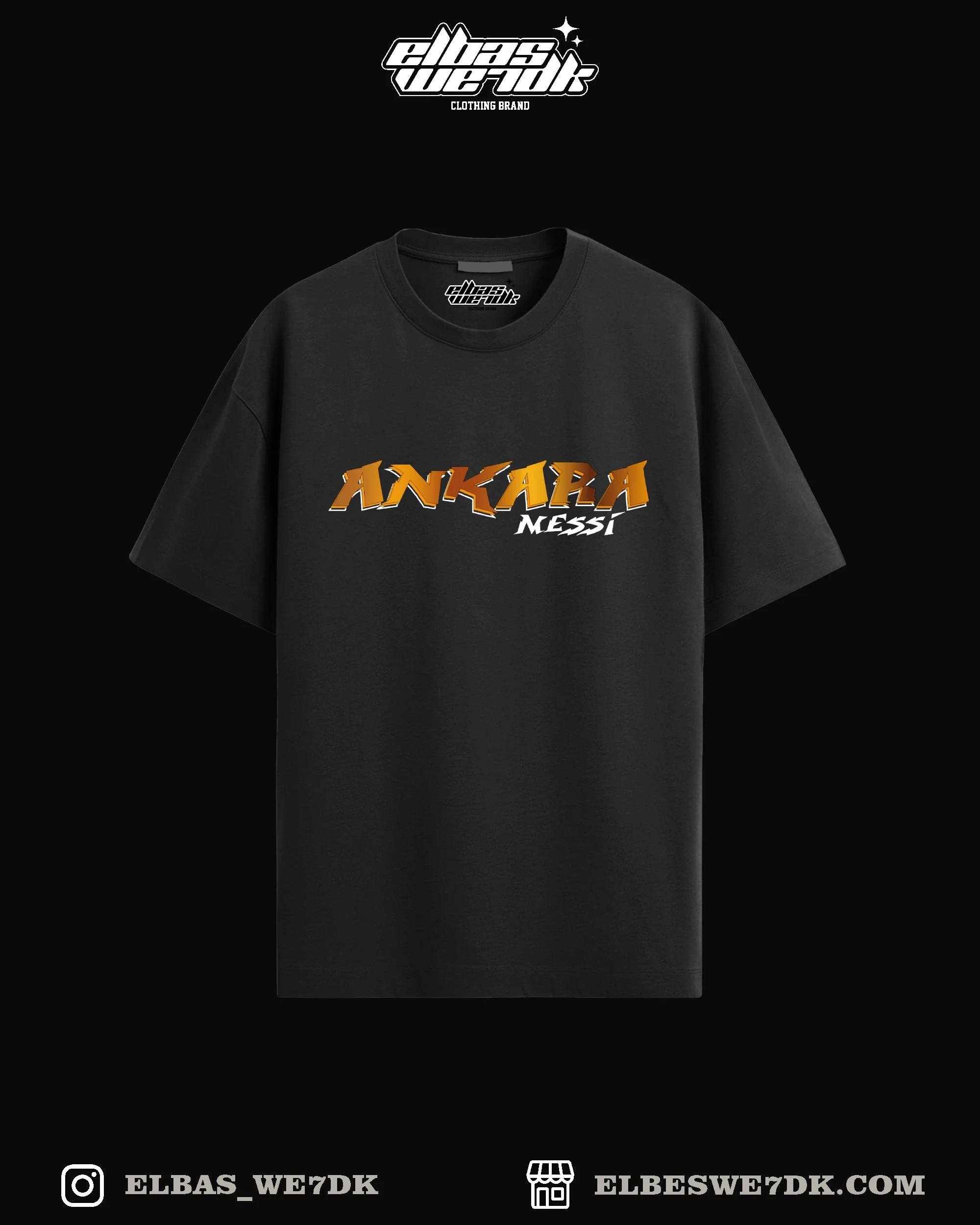 Oversize MESSI ANKARA t-shirt by ELBAS WE7DK in cotton fabric