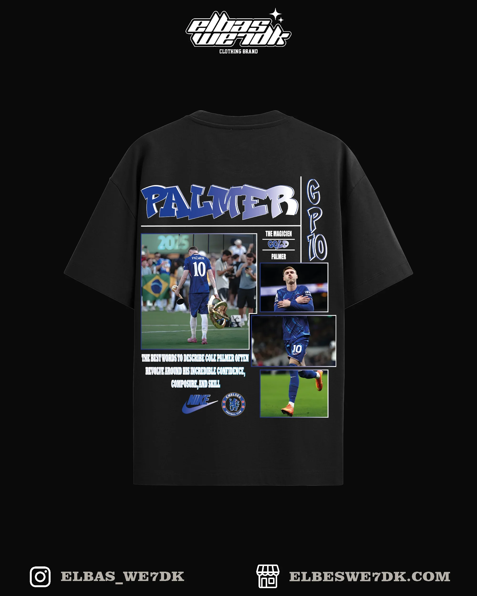 Oversize T-shirt PALMER by ELBAS WE7DK, high quality 100% cotton streetwear style.