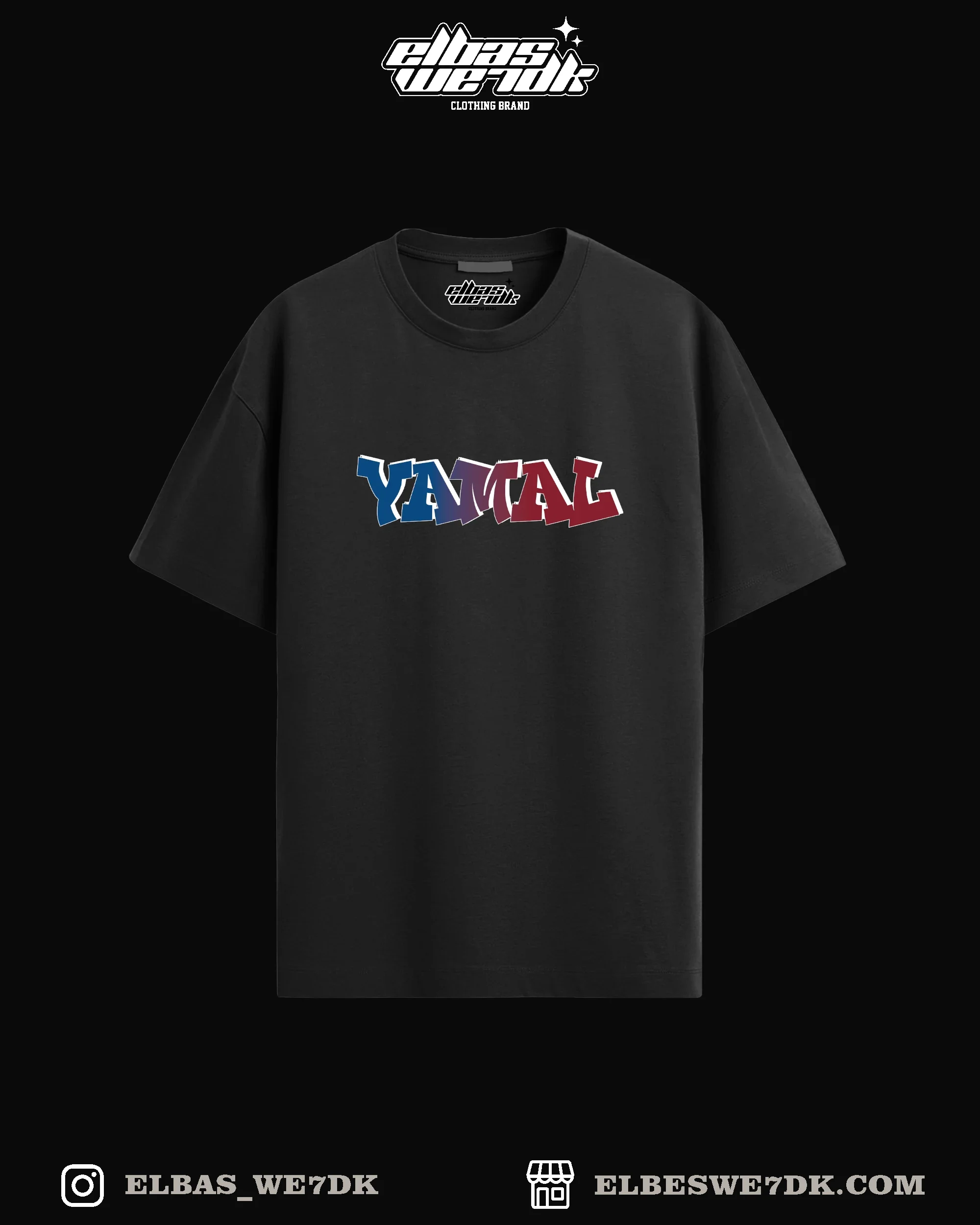 YAMAL BARCA t-shirt by ELBAS WE7DK, high quality cotton oversized streetwear.