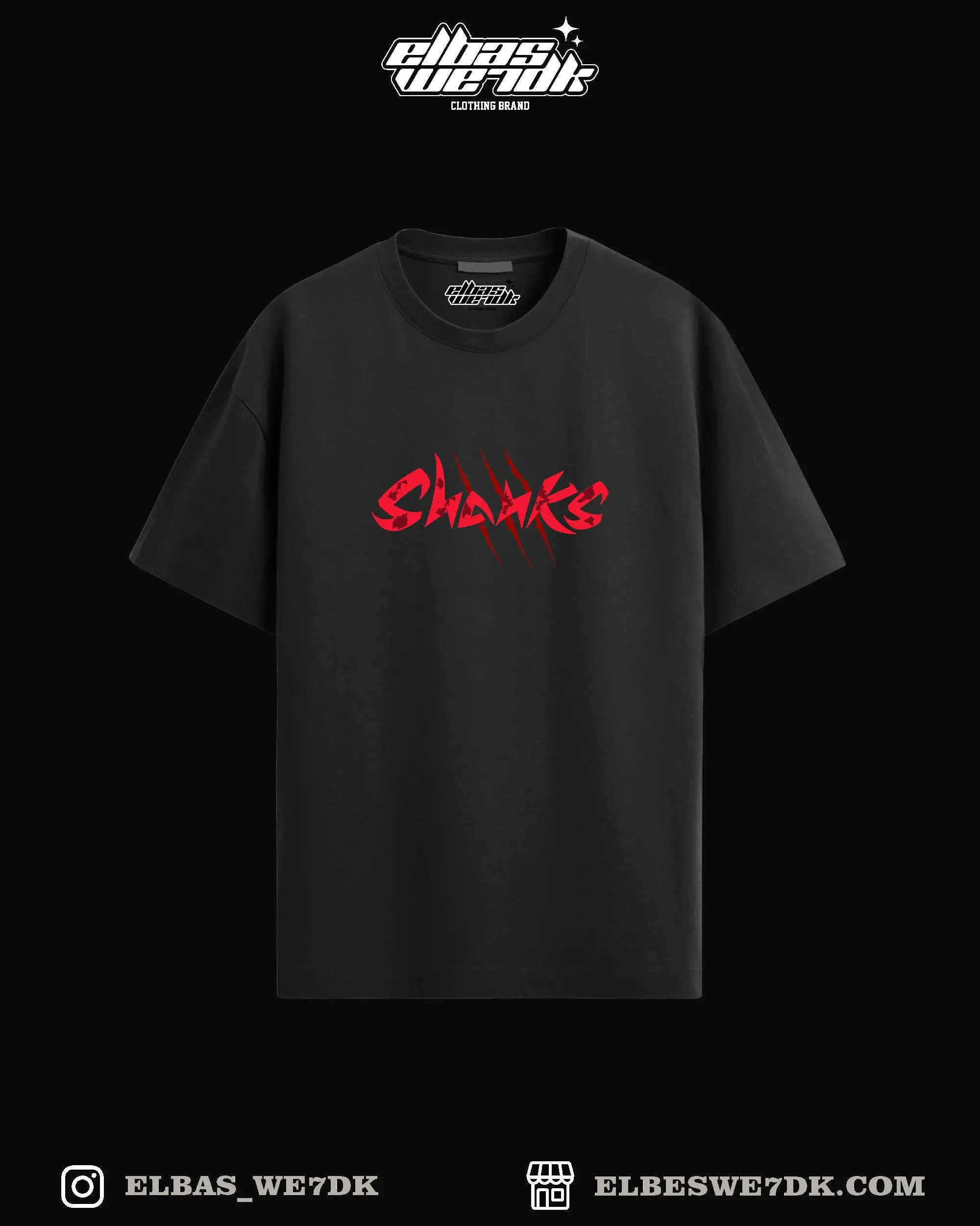 Oversize T-shirt featuring the SHANKS-SWORD design by ELBAS WE7DK