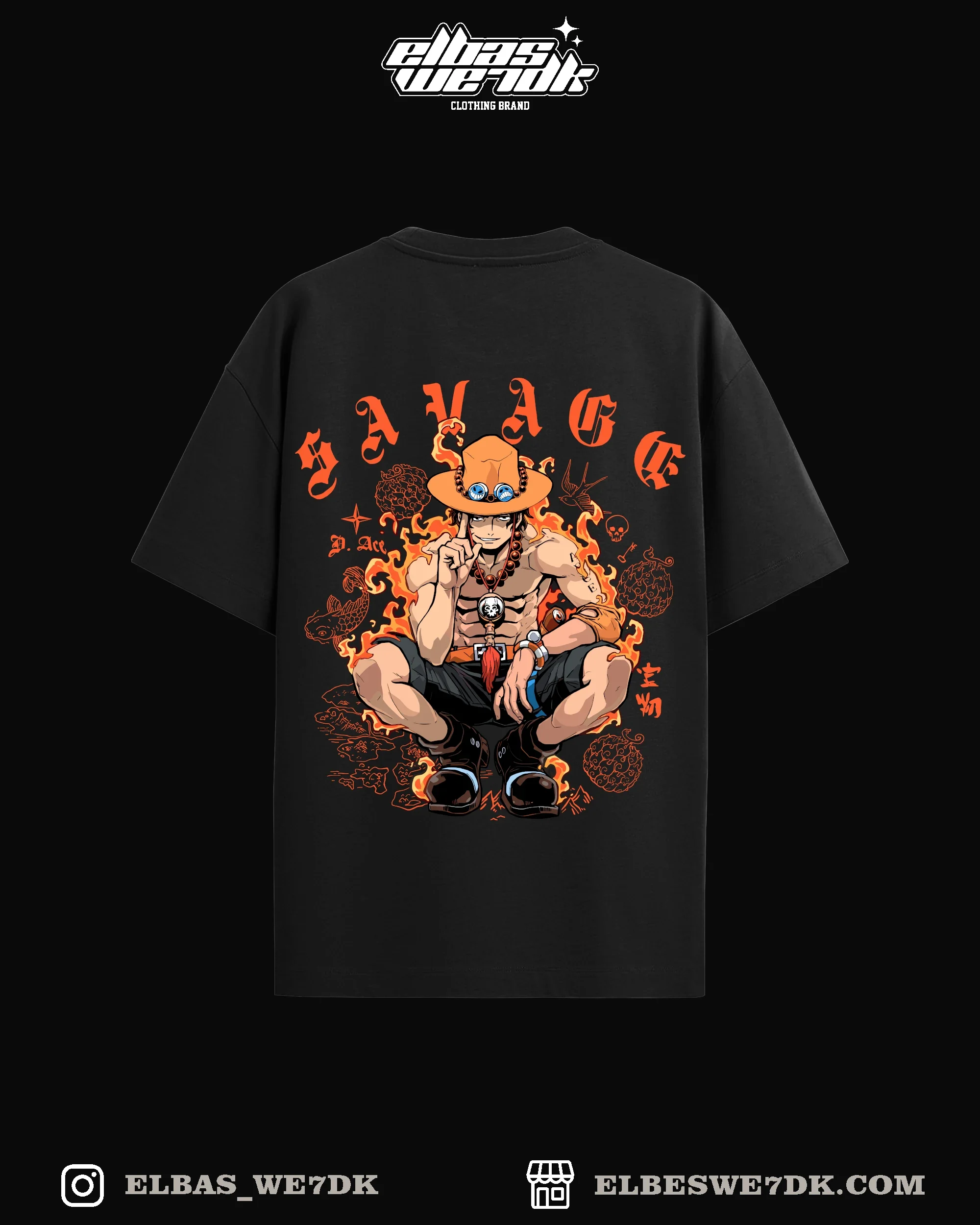 ACE SAVAGE oversize anime t-shirt from ELBAS WE7DK brand