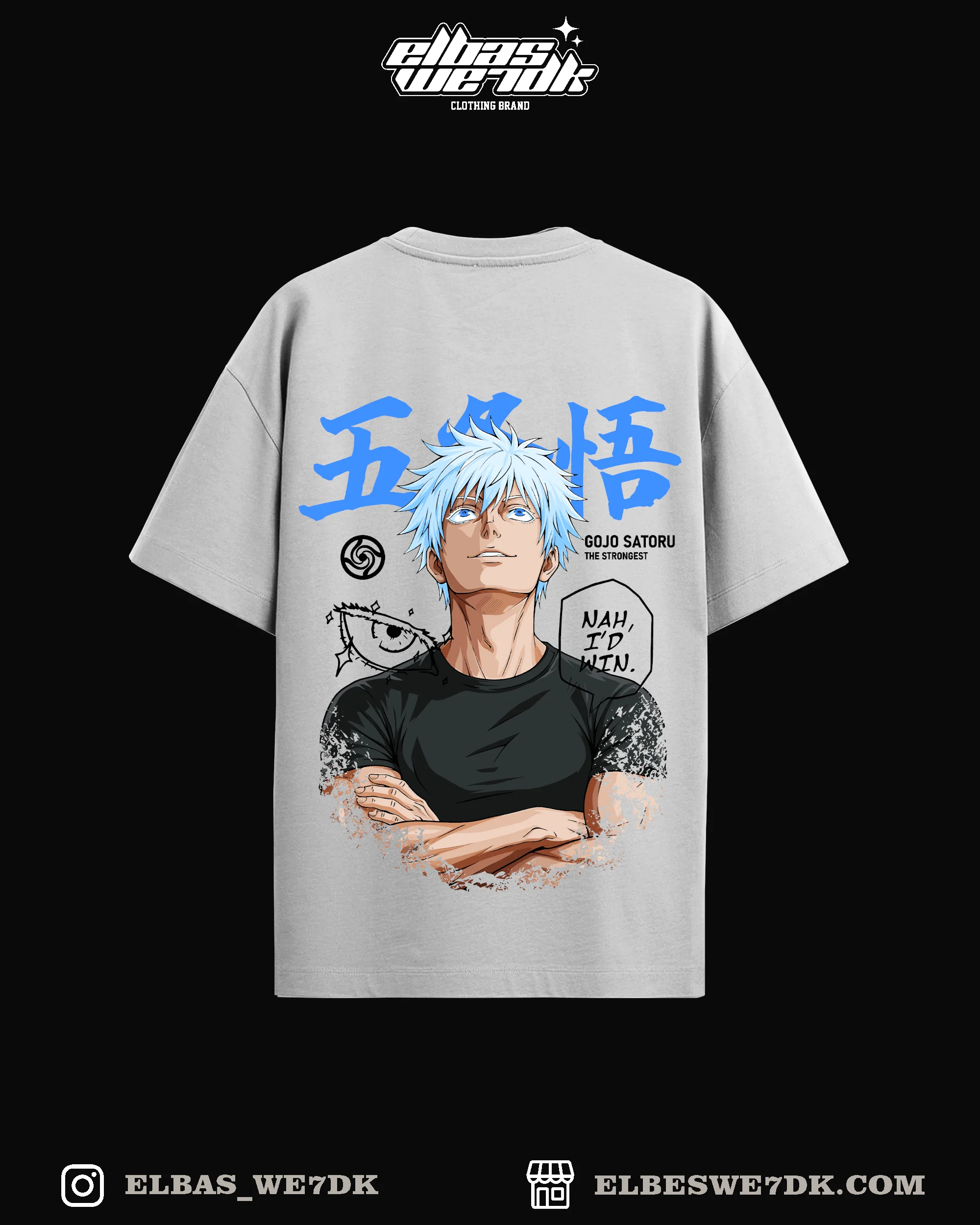 Oversize GOJO WIN t-shirt by ELBAS WE7DK from Jujutsu Kaisen collection