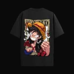 Luffy Wanted t-shirt from ELBAS WE7DK anime collection
