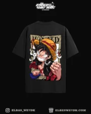 Luffy Wanted t-shirt from ELBAS WE7DK anime collection