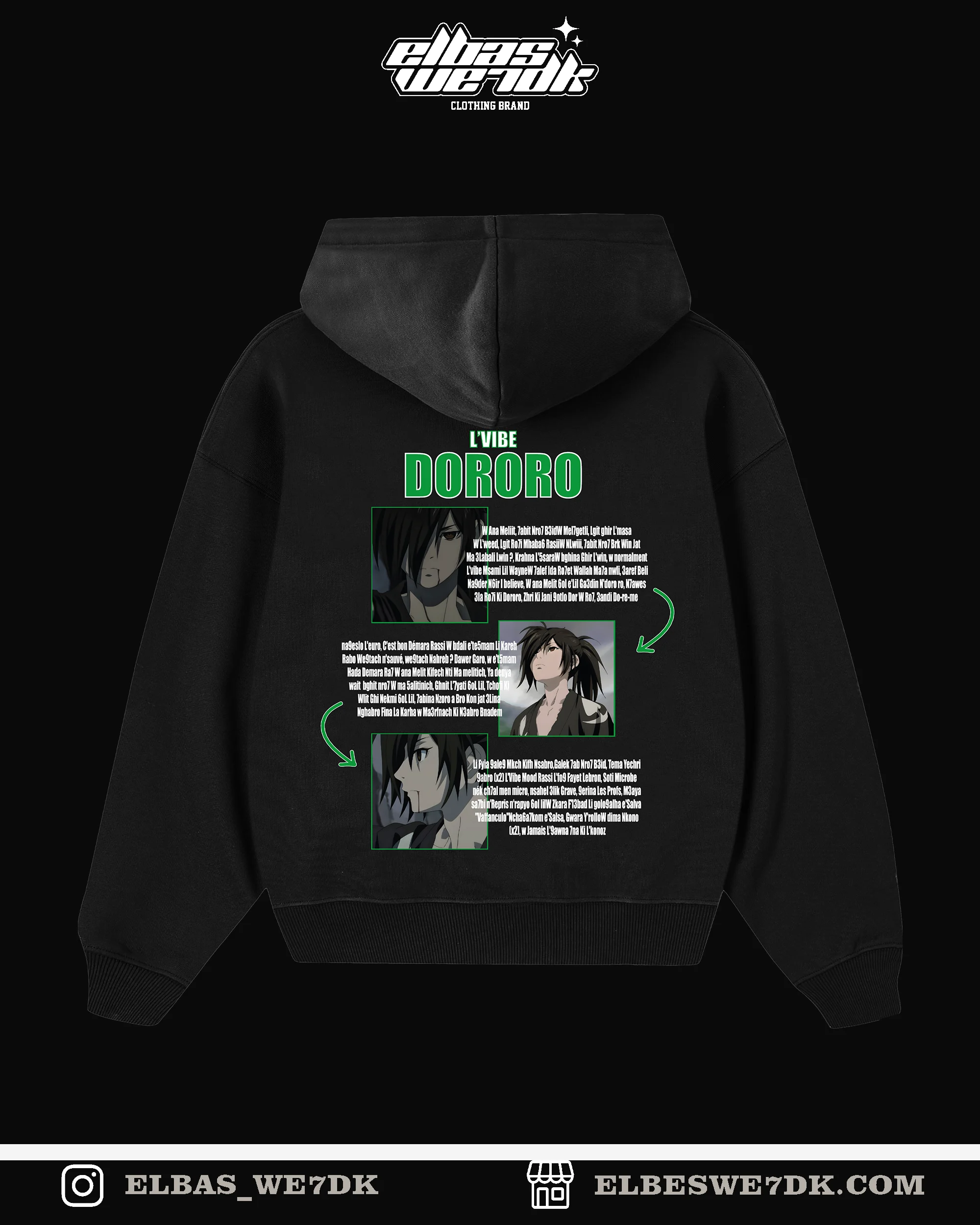 HOODIE DORORO oversize streetwear by ELBAS WE7DK