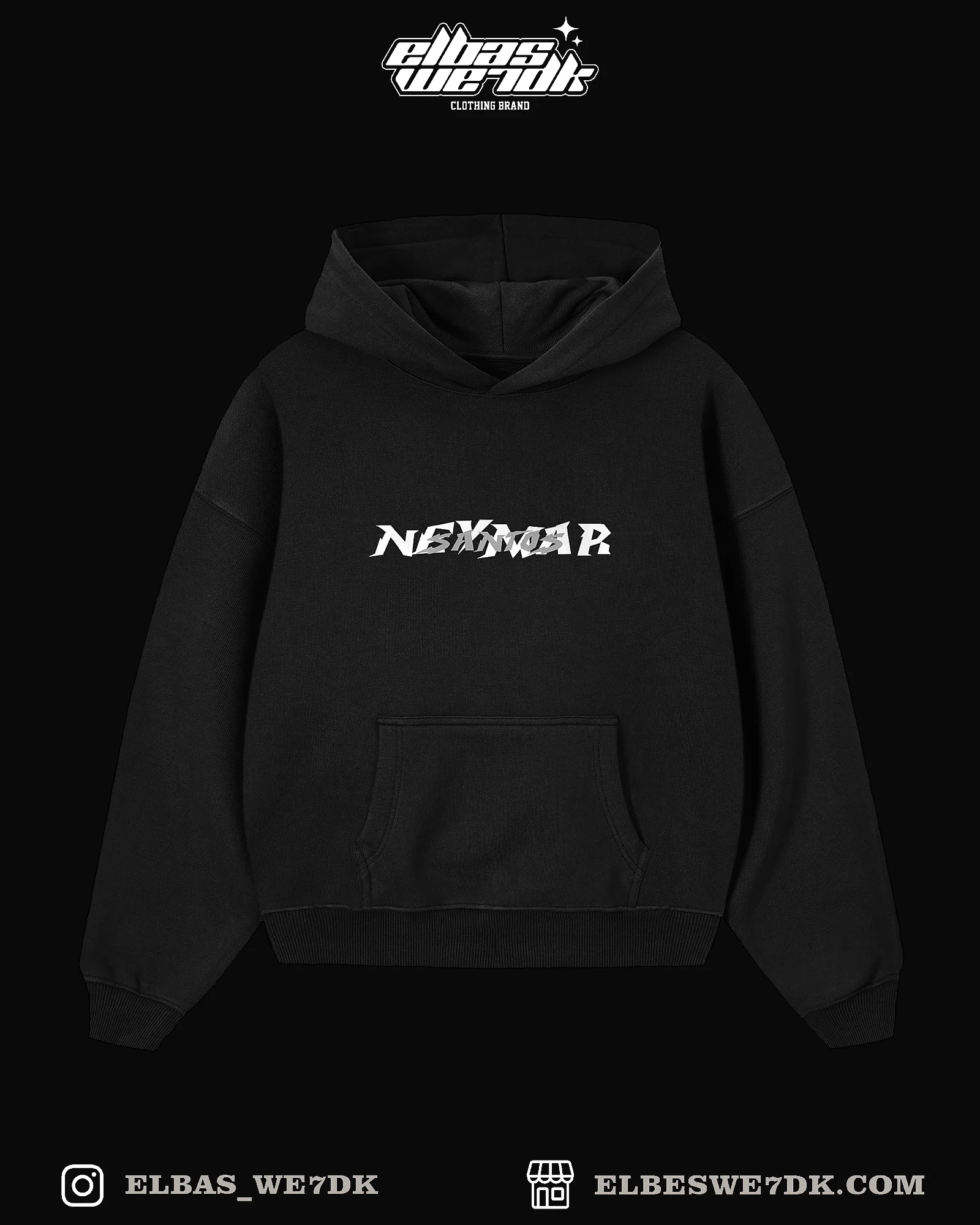Oversize HOODIE NEYMAR SANTOS from ELBAS WE7DK, high quality cotton streetwear.