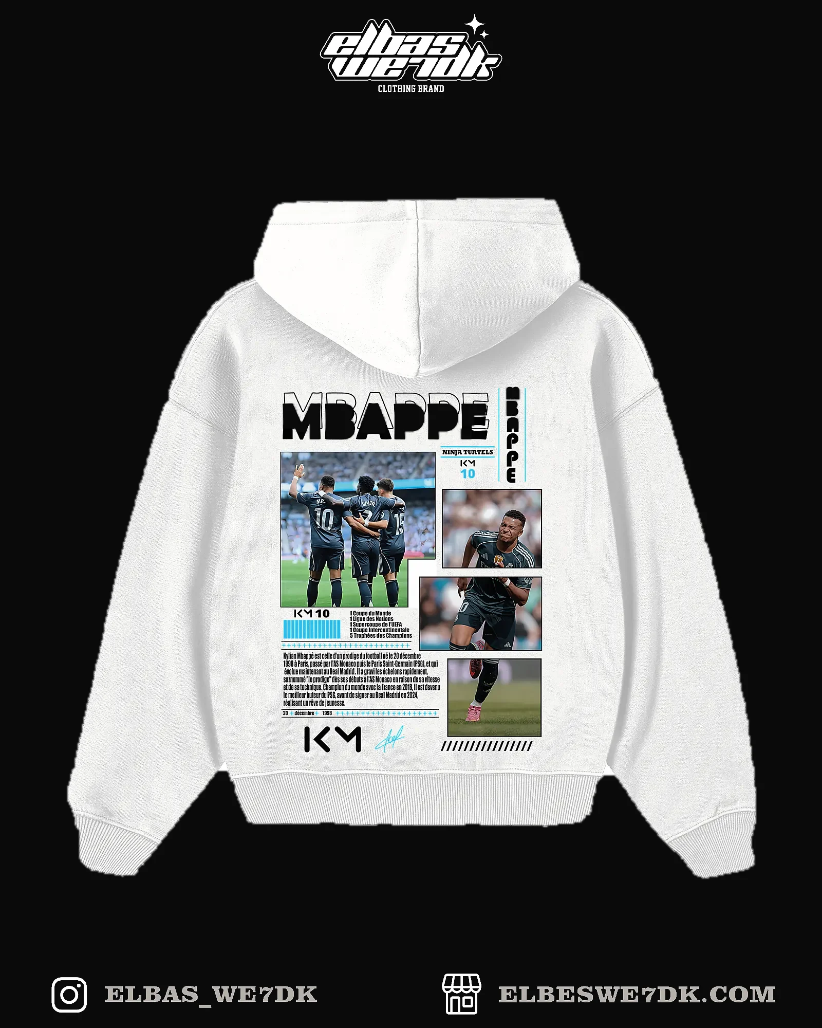 dark-4298 HOODIE MBAPPE oversized sweatshirt from ELBAS WE7DK collection