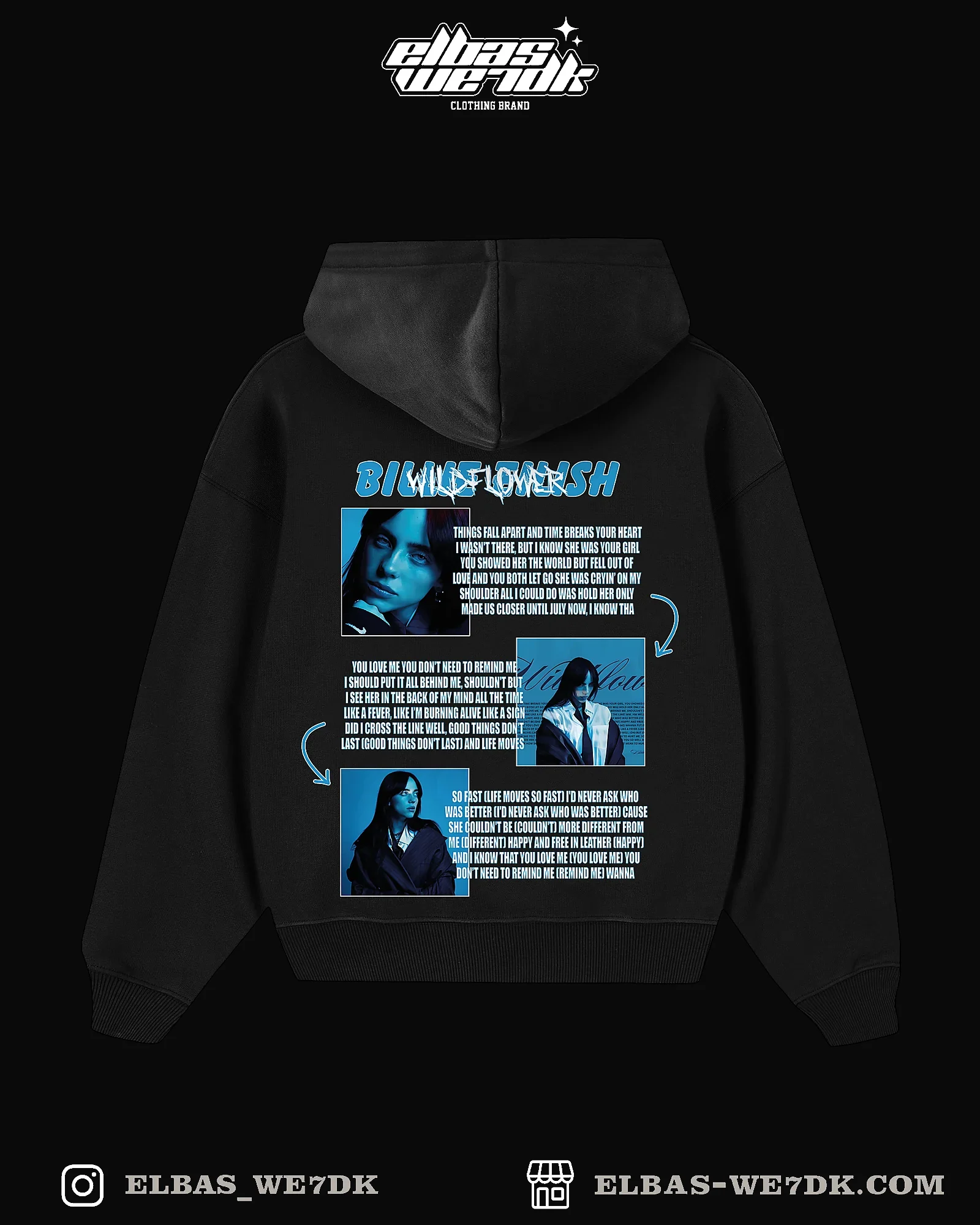 dark-4589 HOODIE BELLIE WILDFLOWER by ELBAS WE7DK featuring anime design