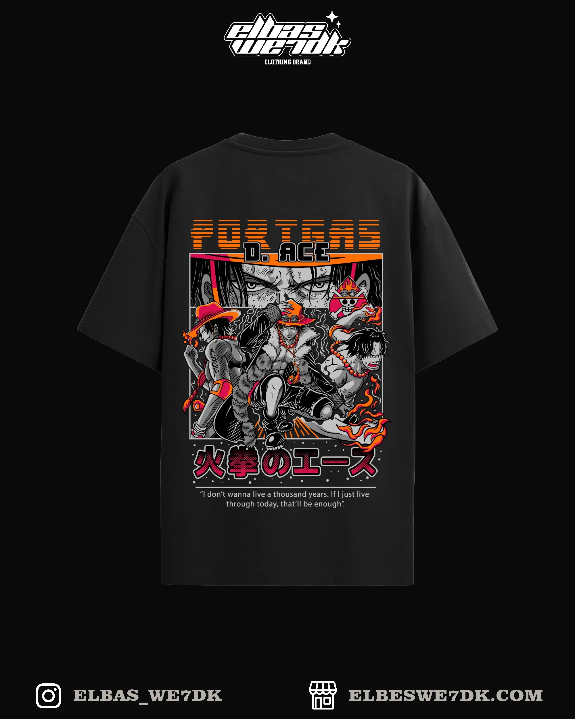 Oversize T-shirt ACE PORTGAS from ELBAS WE7DK brand, high quality cotton.