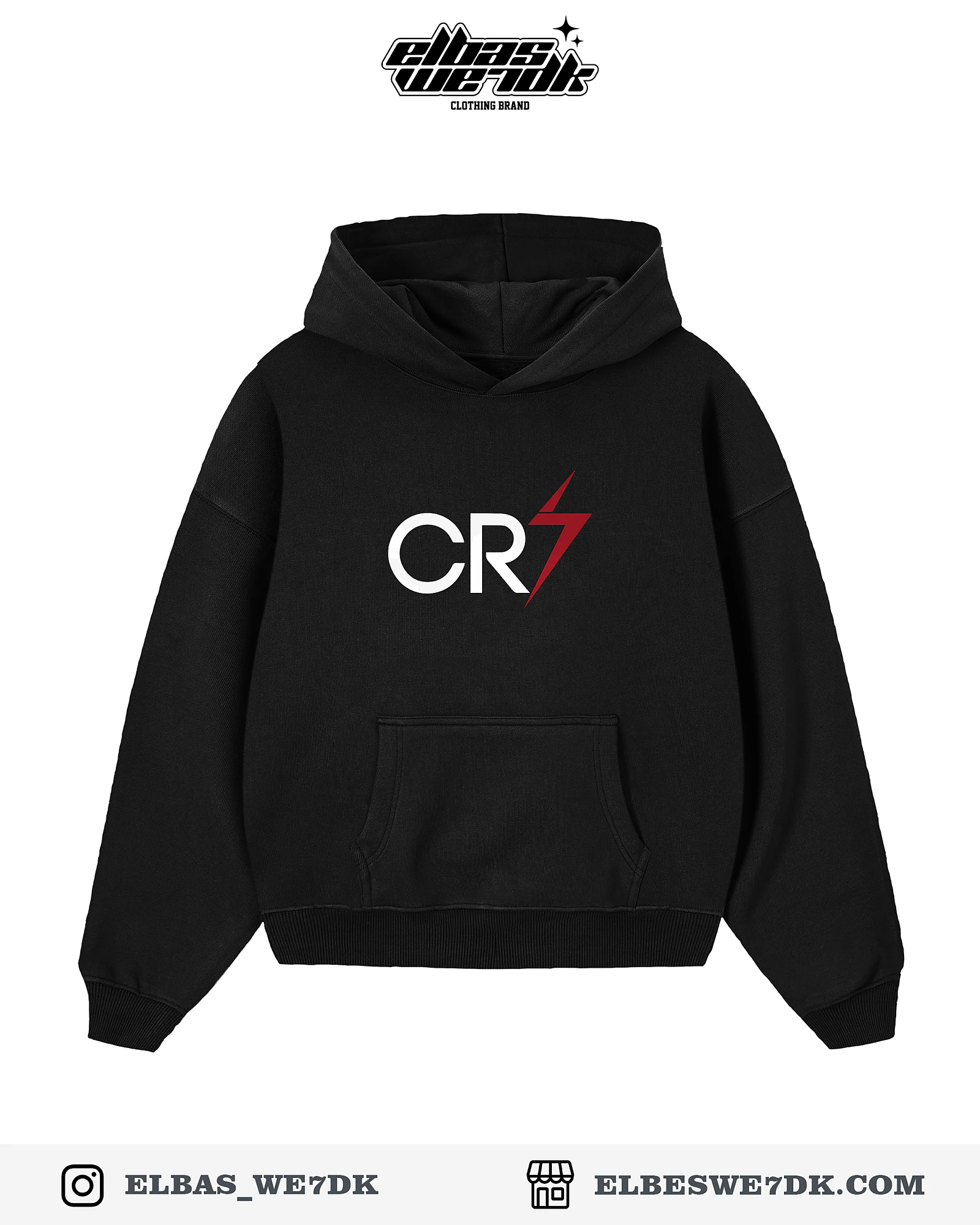 HOODIE CR7 MAN U Black front