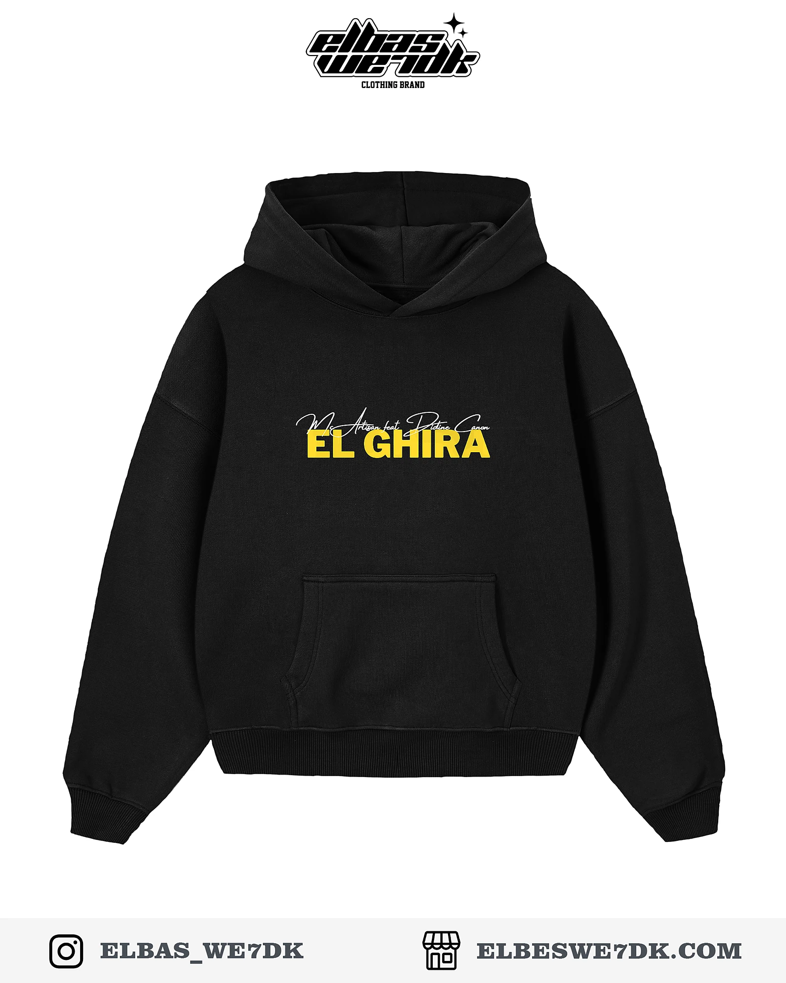 HOODIE EL GHIRA Black front