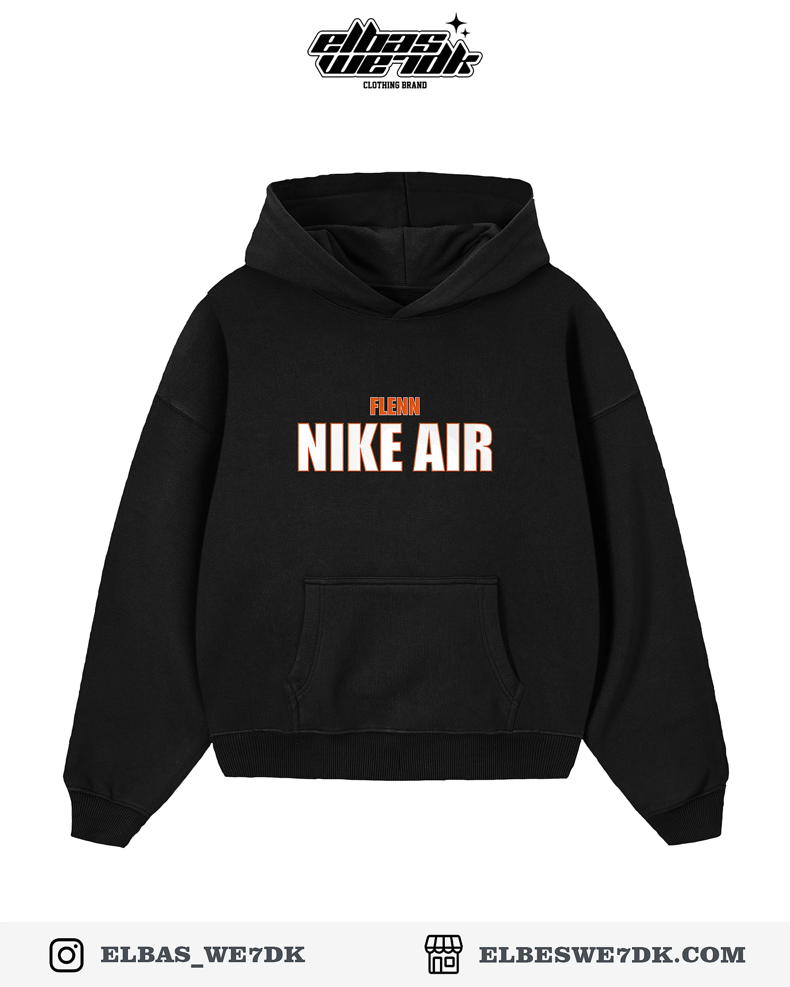 HOODIE FLEN NIKE AIR Black front
