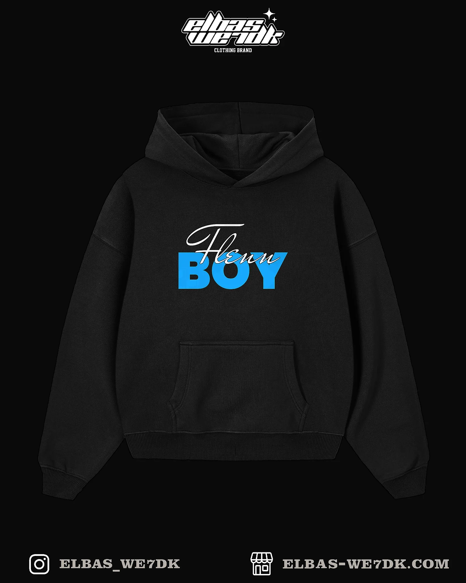 HOODIE BOY Black front
