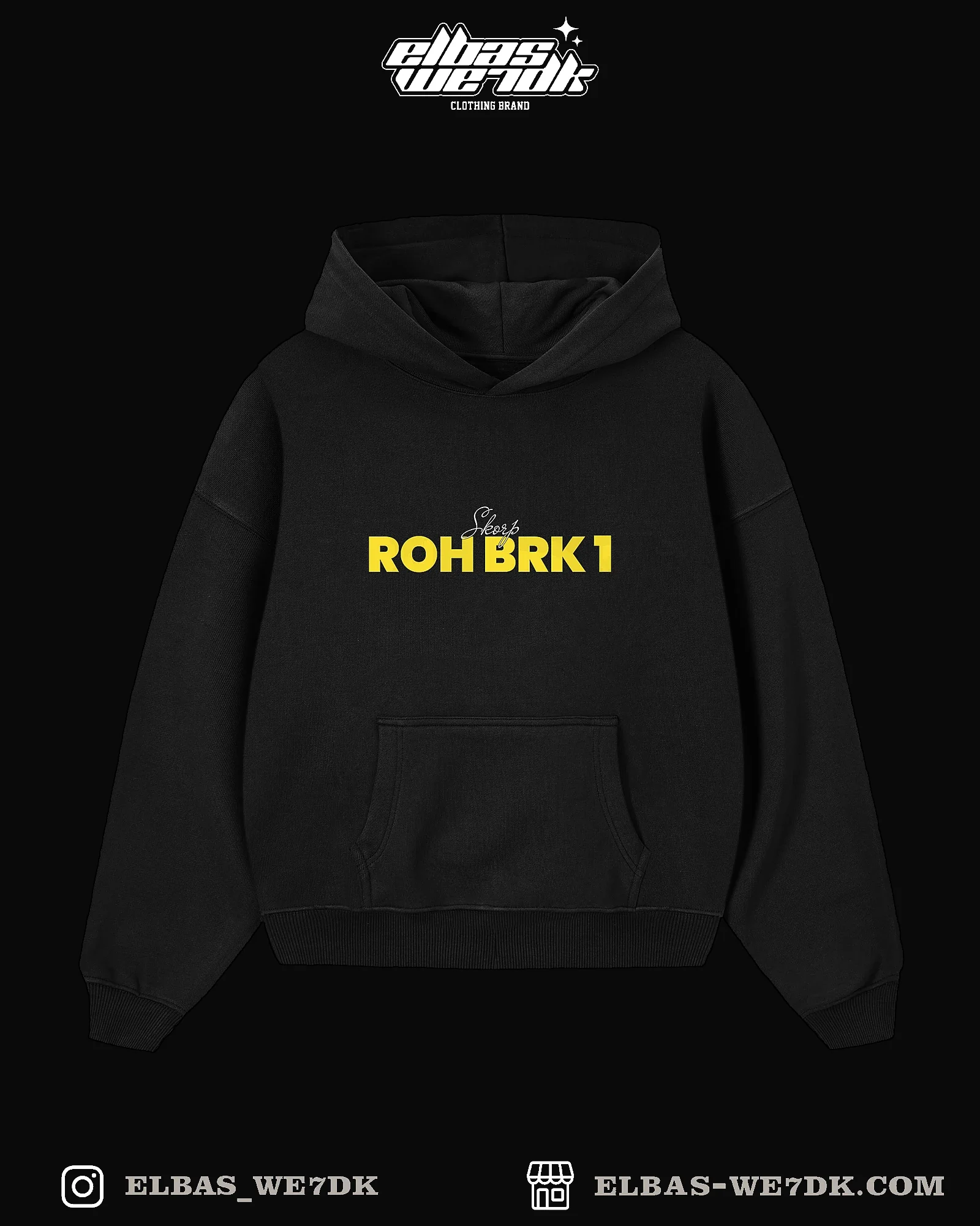 HOODIE ROH BRK 1 Black front