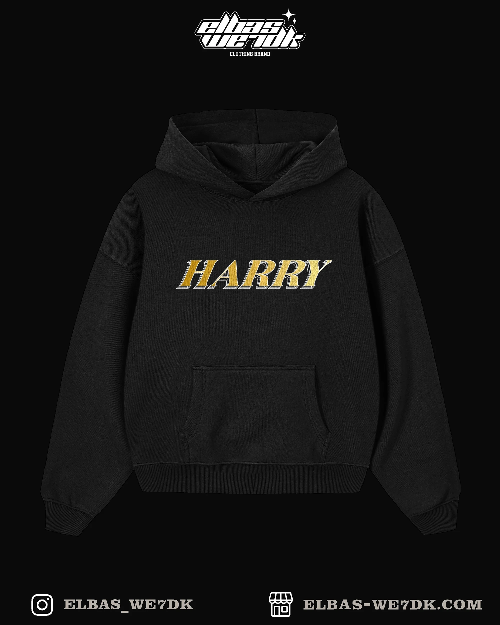 HOODIE KANE Black front