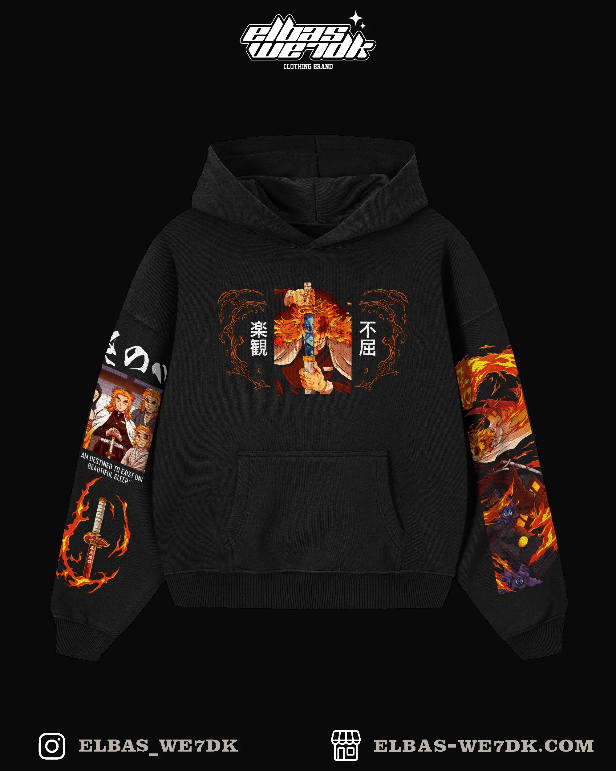 HOODIE RANGOKU Black front