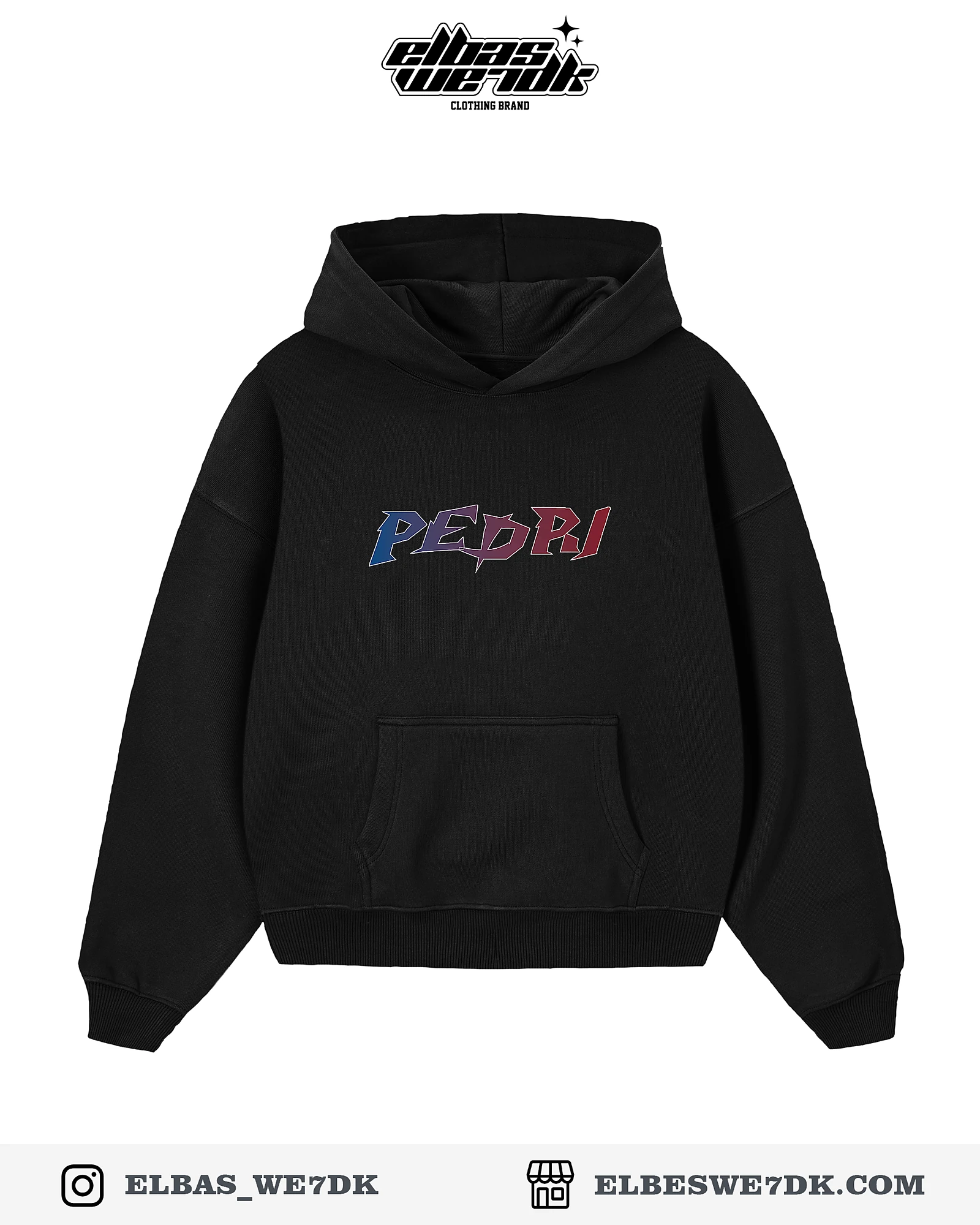 HOODIE PEDRI Black front