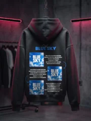 HOODIE BLUE SKY Black photo